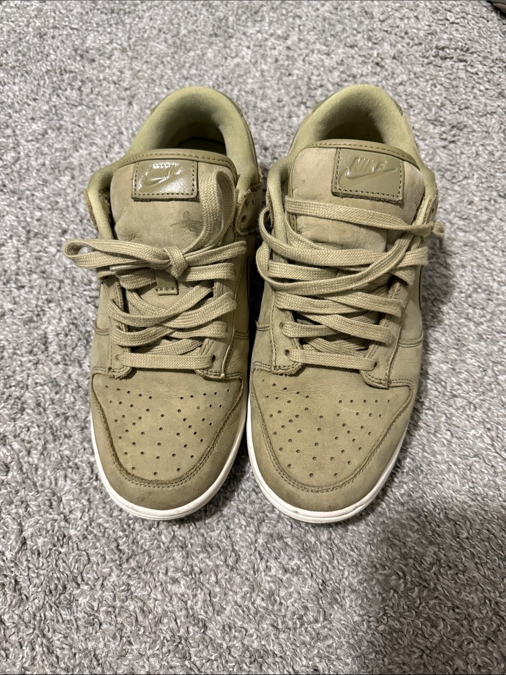 Nike Olive Suede Low-Top Sneakers